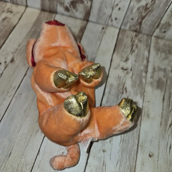 Ty Zodiac Pig Plush Toy - Orange with Gold and Pink - Picture 6 of 12
